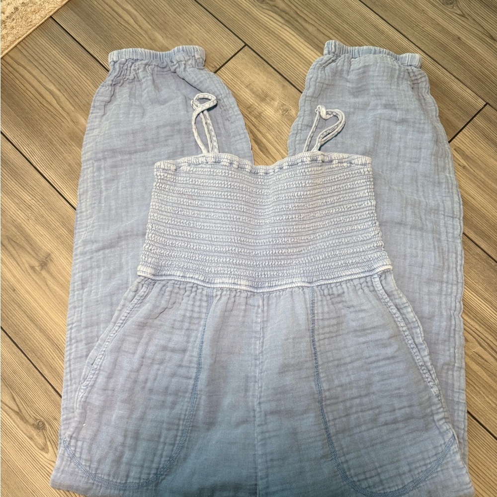 Light Blue Sleeveless Jumpsuit